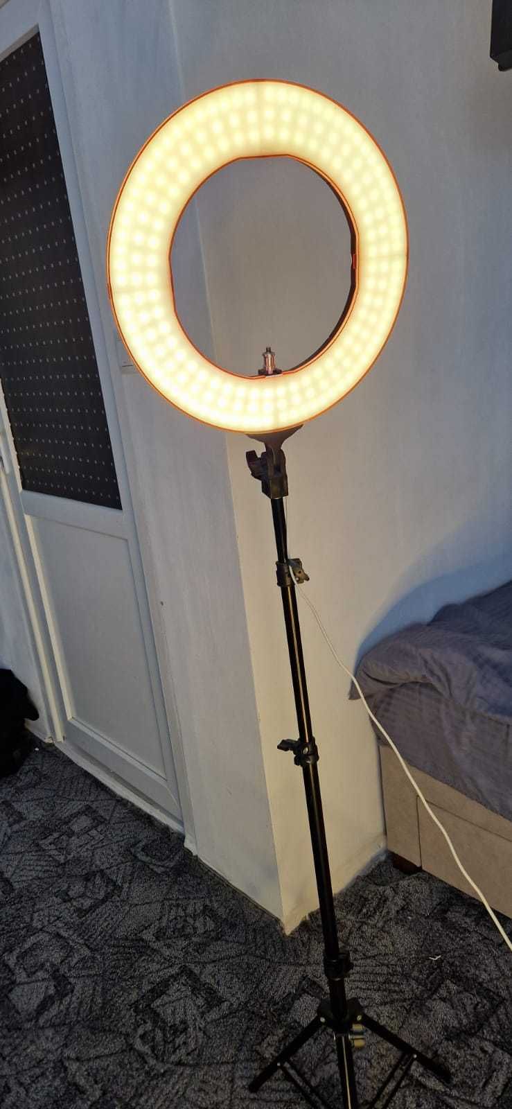 Lampa circulara bicolora / ring light lumina continua