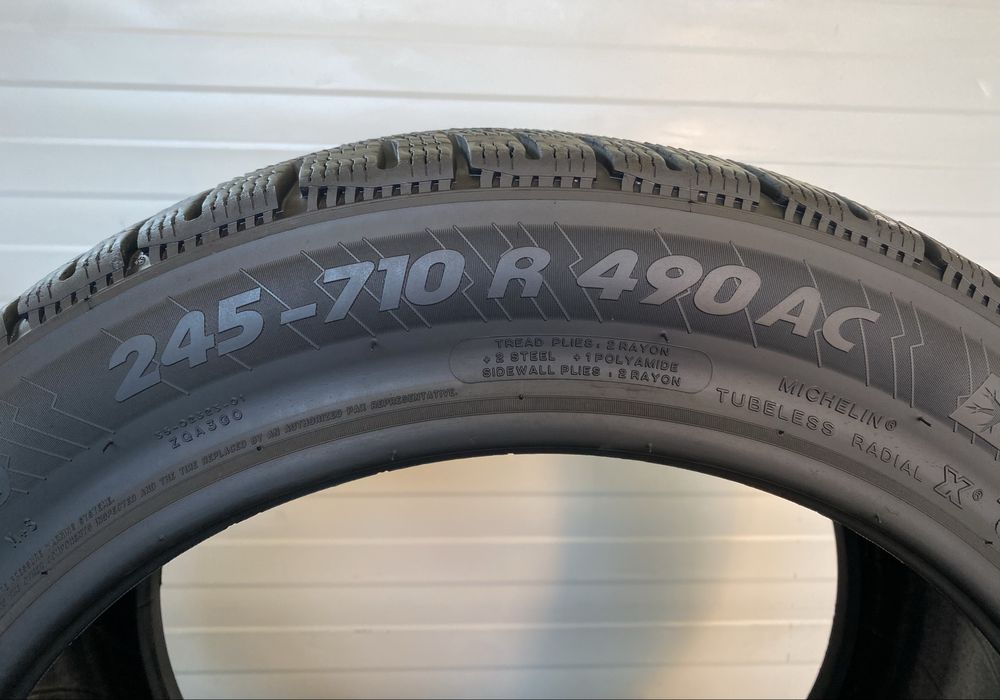 4бр зимни гуми 245-710R490 AC/Michelin pilot alpin/dot2217/7.5мм