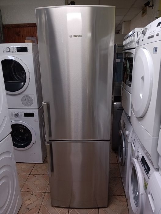 Иноксов комбиниран хладилник с фризер Бош Bosch 2год.Гаранция