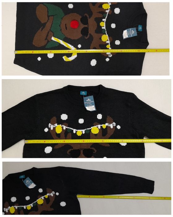 Pulover de Crăciun cu Rudolph, Nou, mărimea XL, Nr. 56 - 58 unisex