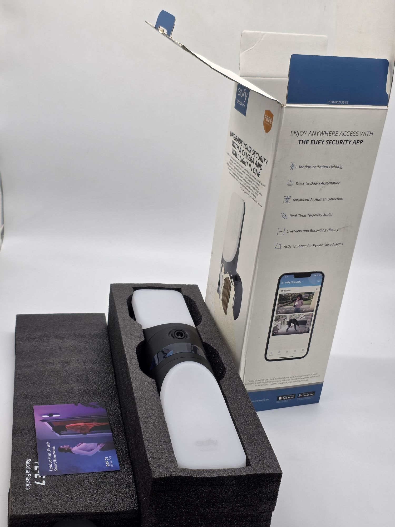Camera IP Wireless EUFY S100, 2K 1536P, IR, Night Vision, negru, NOUA