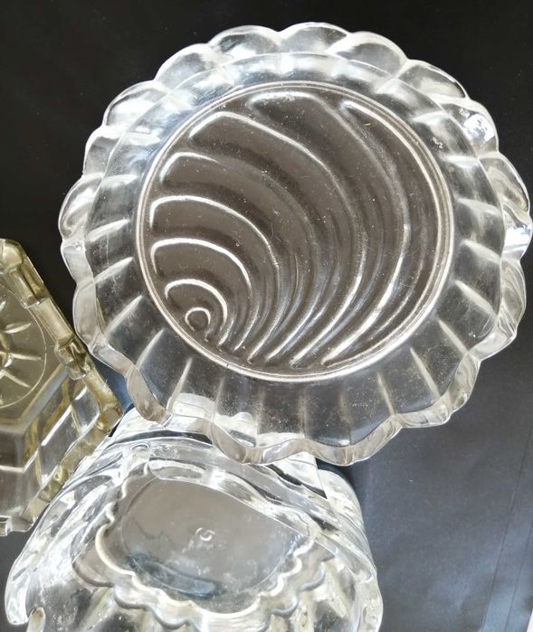 Set de 3 scrumiere sticla vintage de colectie colectionari