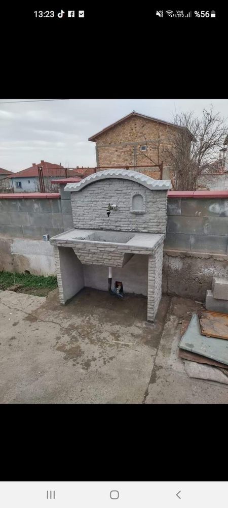 Барбекю, чешми, римски колони