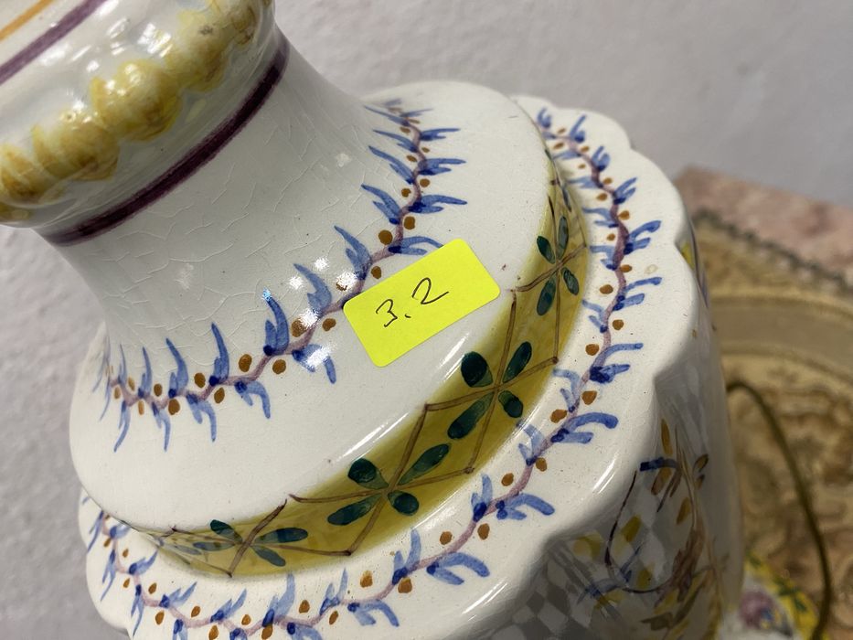 Голяма италианска лампа от порцелан