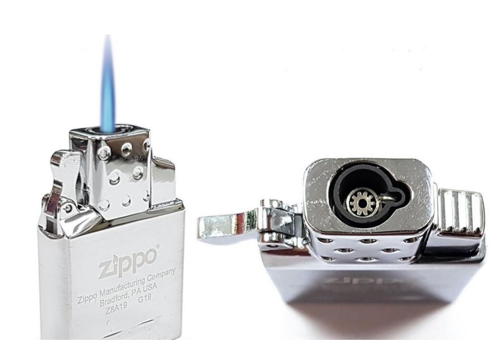 Запалка зипо на газ. Zippo BLU gas butane Газово зипо