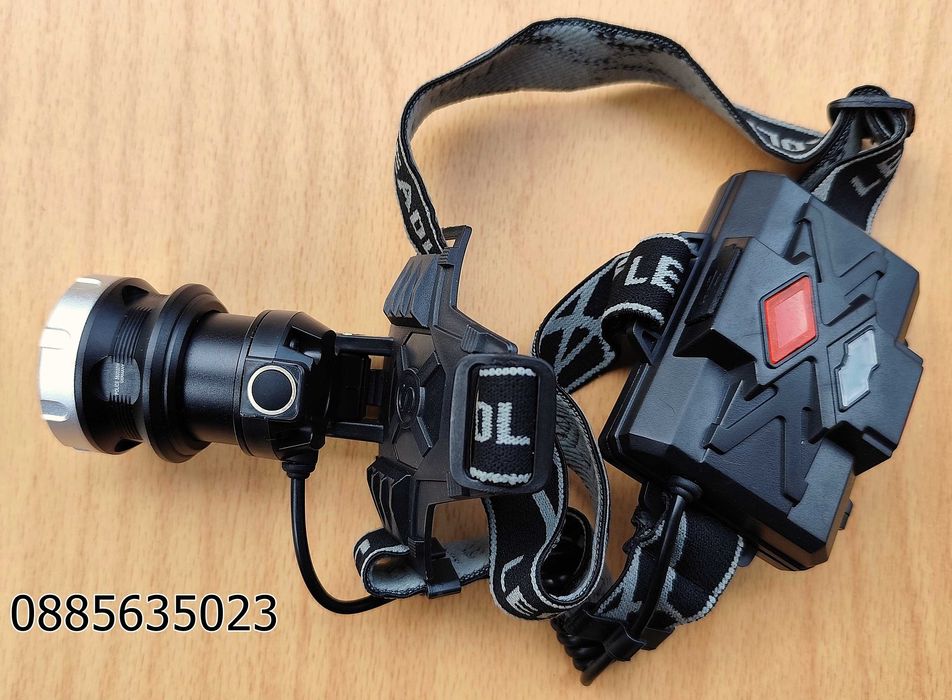 Мощен челник CREE XHP 90.3 / 3 батерии и USB - Type C /