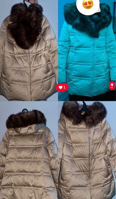 Зимний куртка с натуральным меховым воротником