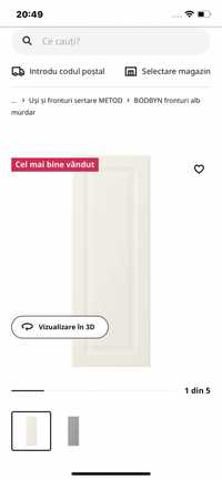 Usa albă BODBYN(IKEA) 30x80
