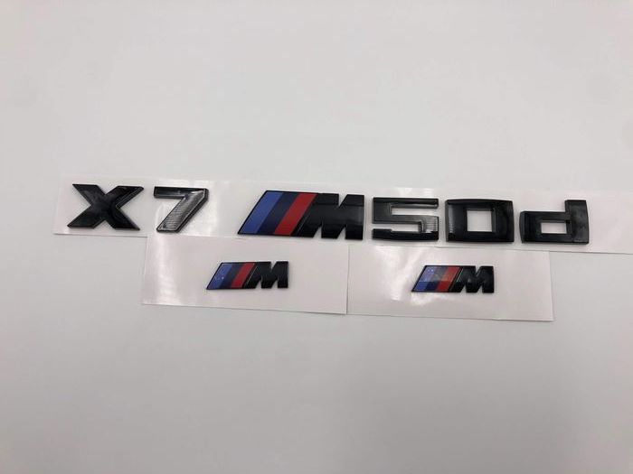Set Embleme BMW X7M50d negru