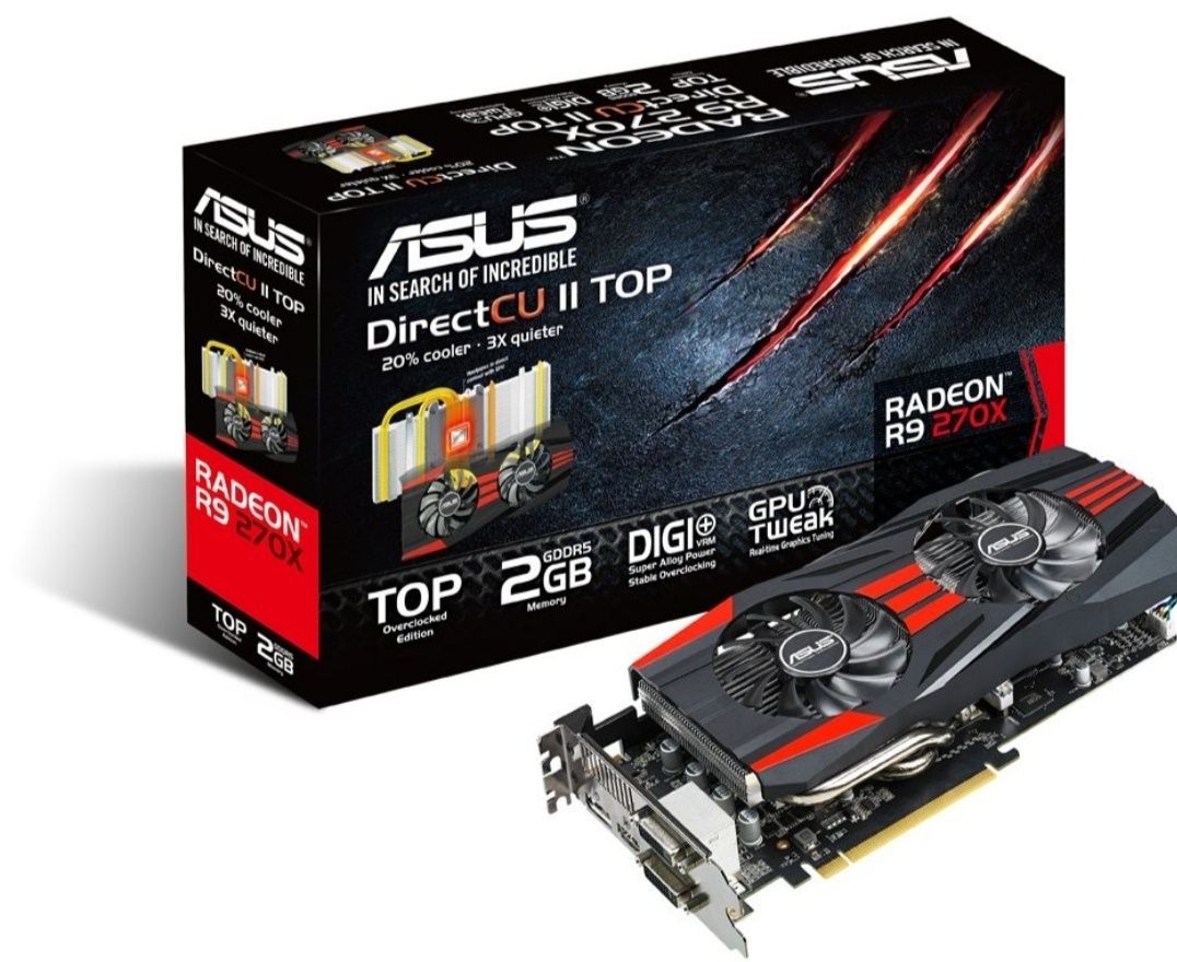 ASUS AMD Radeon R9 270X DirectCU II TOP, возможен торг