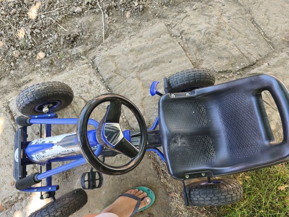 Cart cu pedale copii albastru