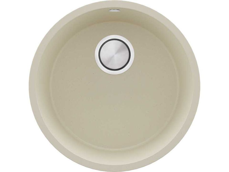 Бежова кръгла кухненска мивка за вграждане под плот Валета 50 460x460