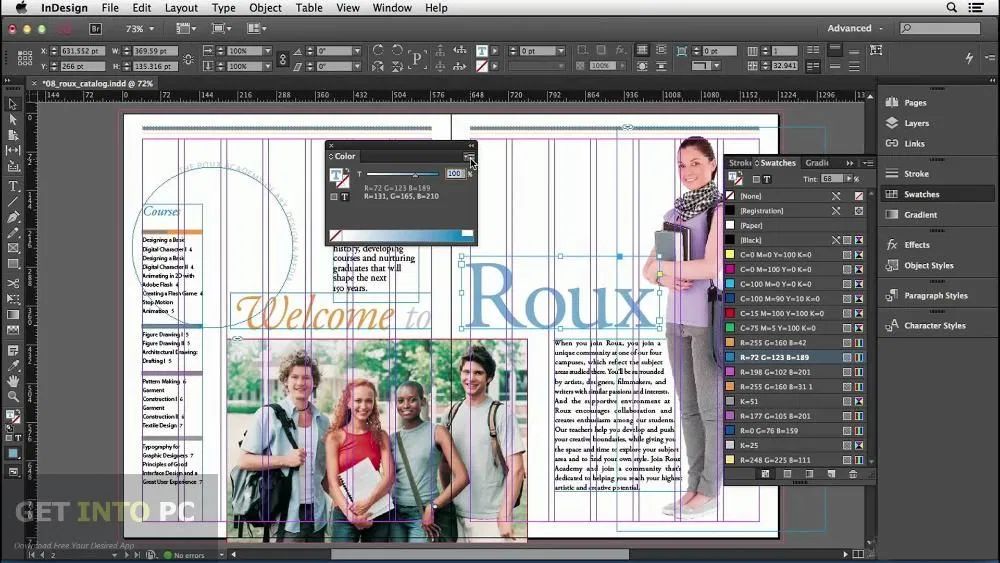 Execut grafic design pentru tipar carti, reviste, brosuri - InDesign -