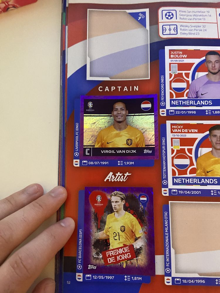 Album Stickere Euro 2024 Topps completat 70%