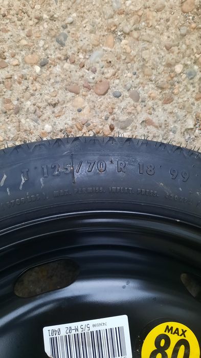 Резервна гума (патерица) 18ка  5х112 за Фолксваген/VW Ауди Шкода