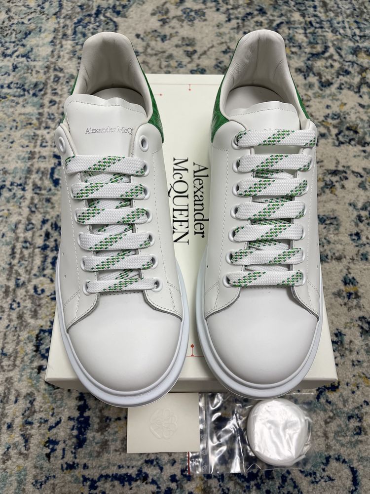 Alexander McQueen White Green Croco 43