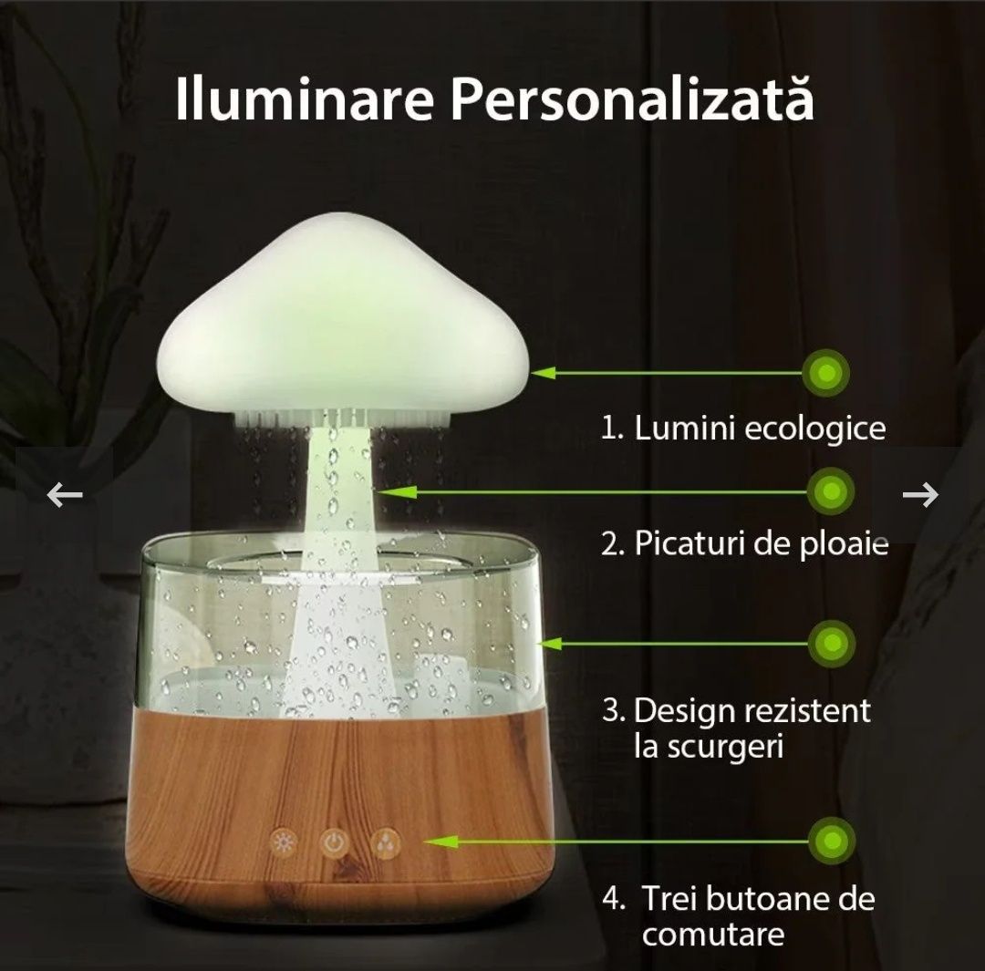 Aromadifuzor in forma de ciuperca