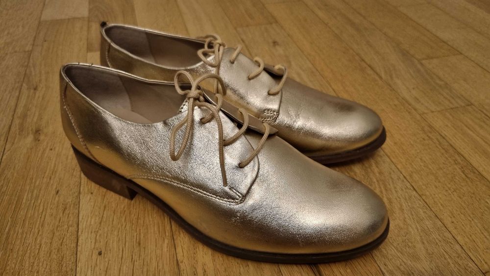 Pantofi dama piele naturala 39 aurii