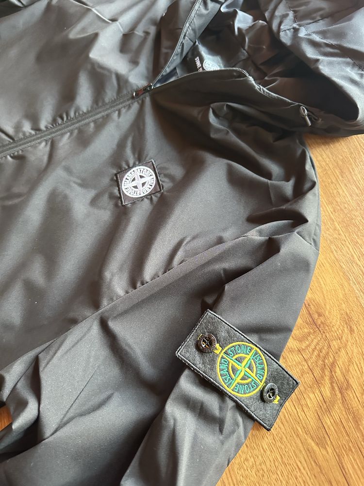 Мъжка,черна,НЕПРОМОКАЕМА ветровка Stone Island ГОЛЕМИ РАЗМЕРИ