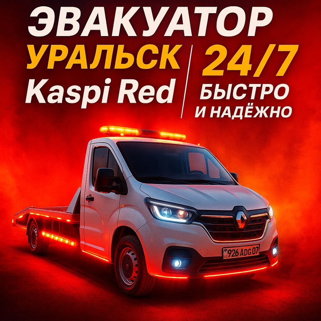 Эвакуатор Уральск 24/7 | Каспи ред | Быстро и Надёжно