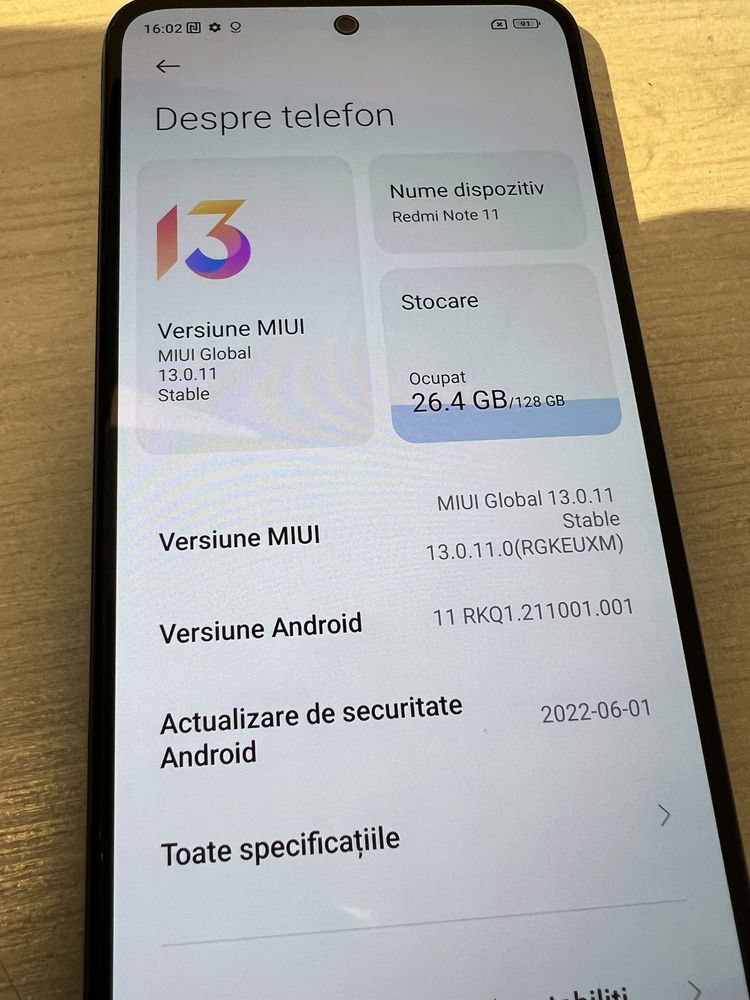 Smartphone Redmi Note 11 ,128 gb , dual sim