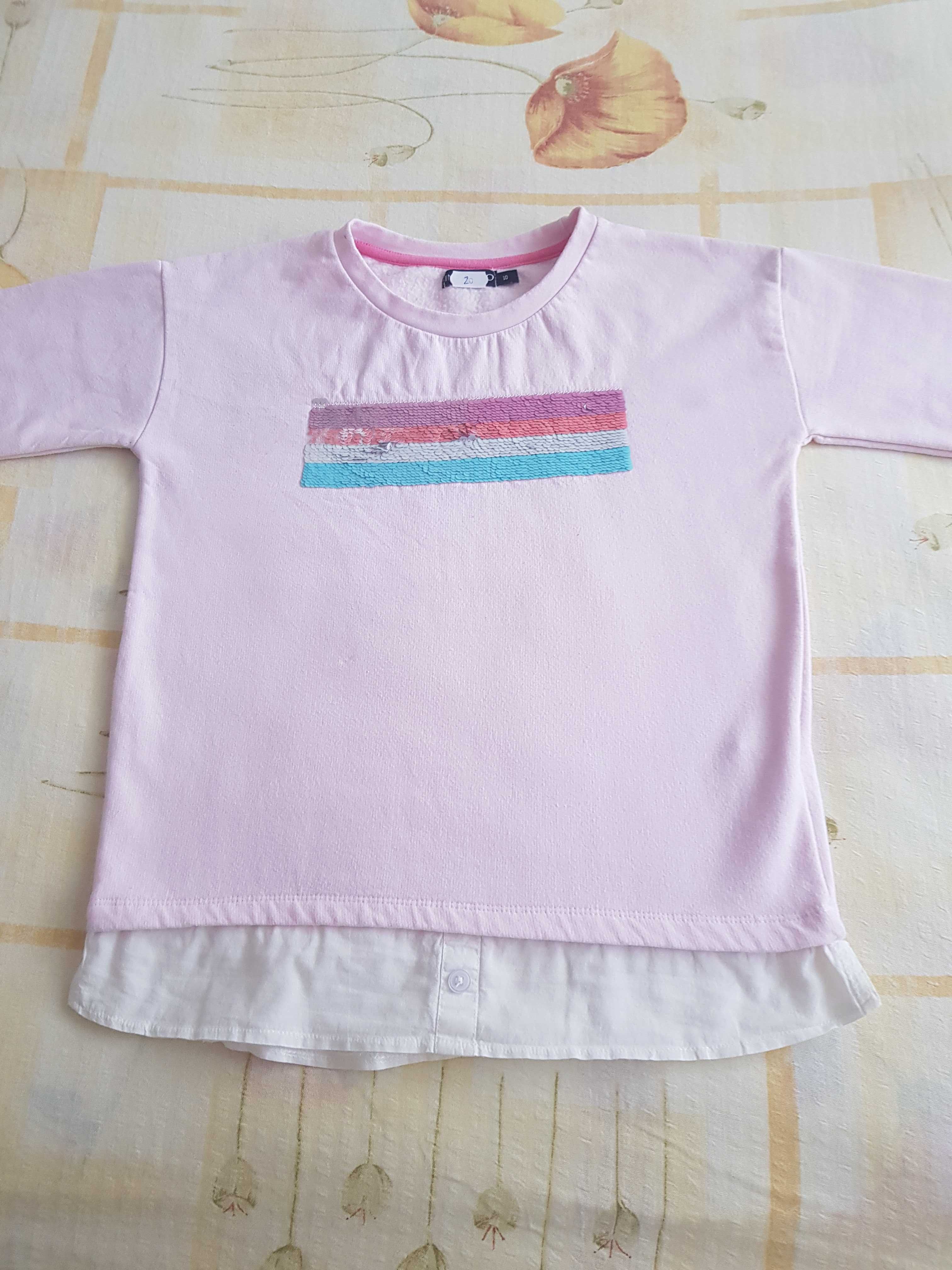 Bluza roz cu paiete reversibile 134