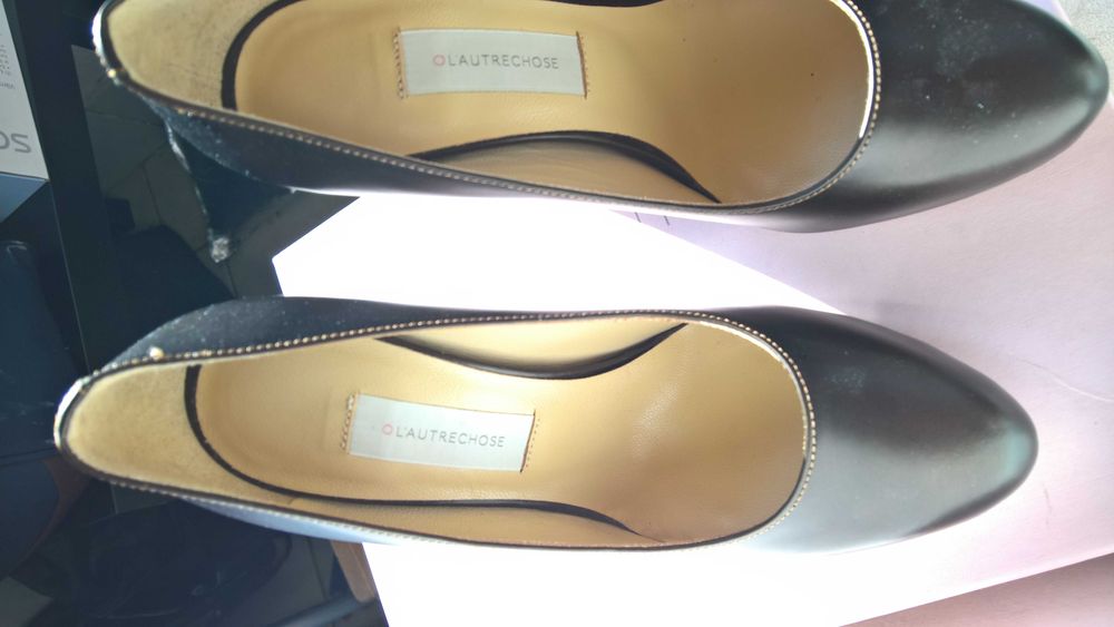 Vand pantofi piele platforma interioara, toc 10 cm, L'AUTRECHOSE maro