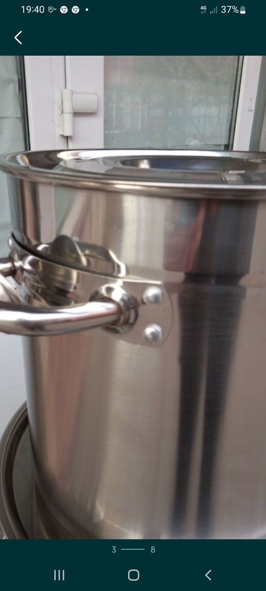 Oală inox cu capac 140 L +Ofertă 489 lei  14 L /20/30/39/50/68/9