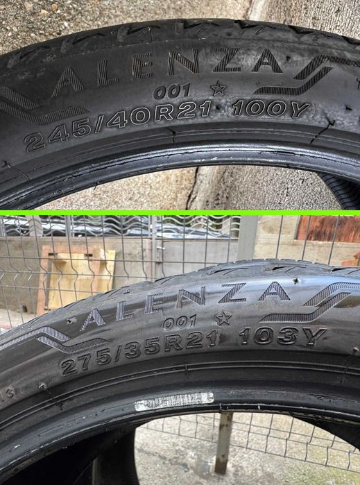 4 Anvelope vara BMW* RFT in 2 latimi 245/40R21+275/35R21 Bridgestone
