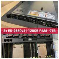 Сървър Dell R630 2*Xeon E5-2680v4 28c, 128GB DDR4, 10GbE, 9TB HDD