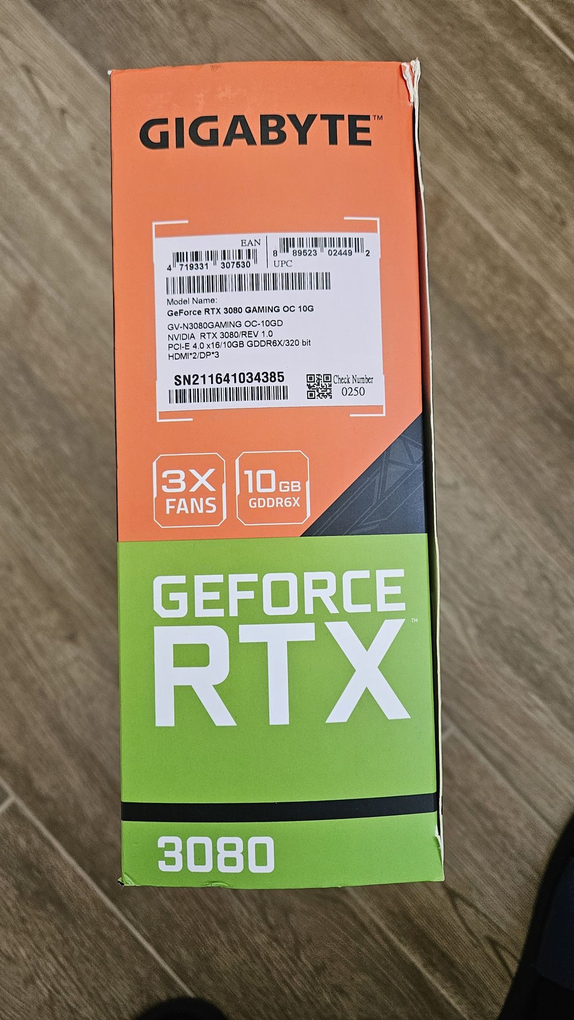 Видео карта Gigabyte RTX 3080 GAMING OC