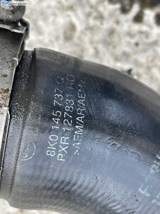 Furtun Conducta Presiune Aer Clapeta Acceleratie Radiator Intercooler Audi A4 B8 2.0 TDI CAGA CAGB CAGC CAHA CAHB CMEA CJCB 2008 - 2011 Cod 8K0145737Q [C3006]