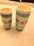 Set 2 piese ceramice mari cu decoratiuni an relief bibelou bibelouri
