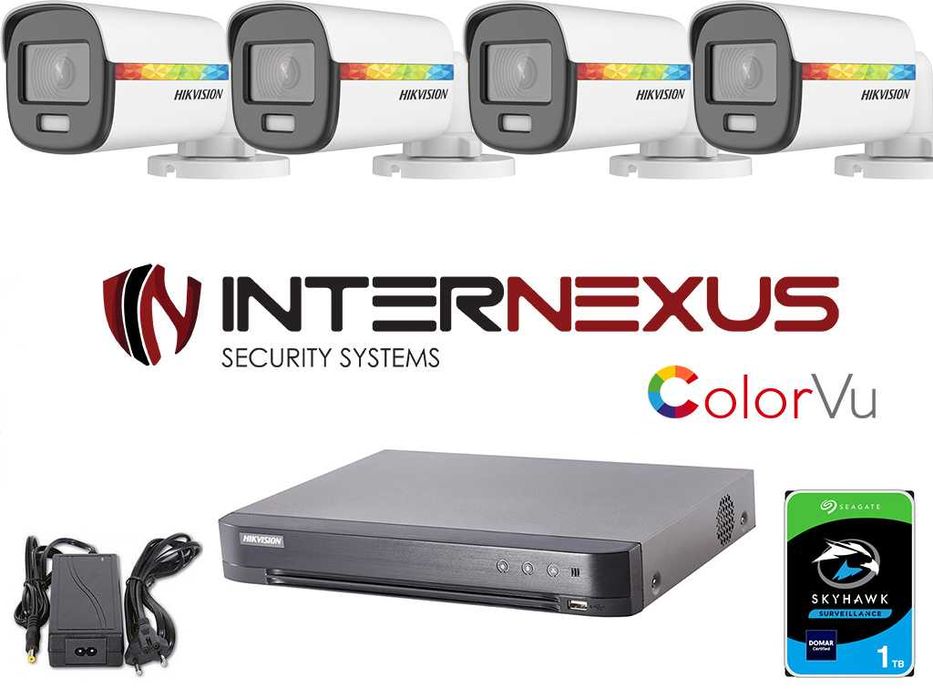 Hikvision ColorVu HD-TVI Система за Видеонаблюдение!
