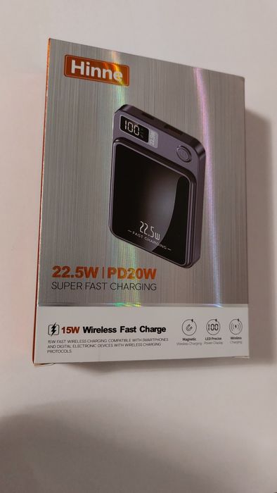 Baterie externa wireless charging 15w Iphone sau Samsung
