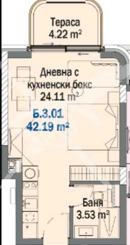 Продава се Едностаен апартамент в Китен - 42 кв.м за 2105 €/кв.м - Снимка #1