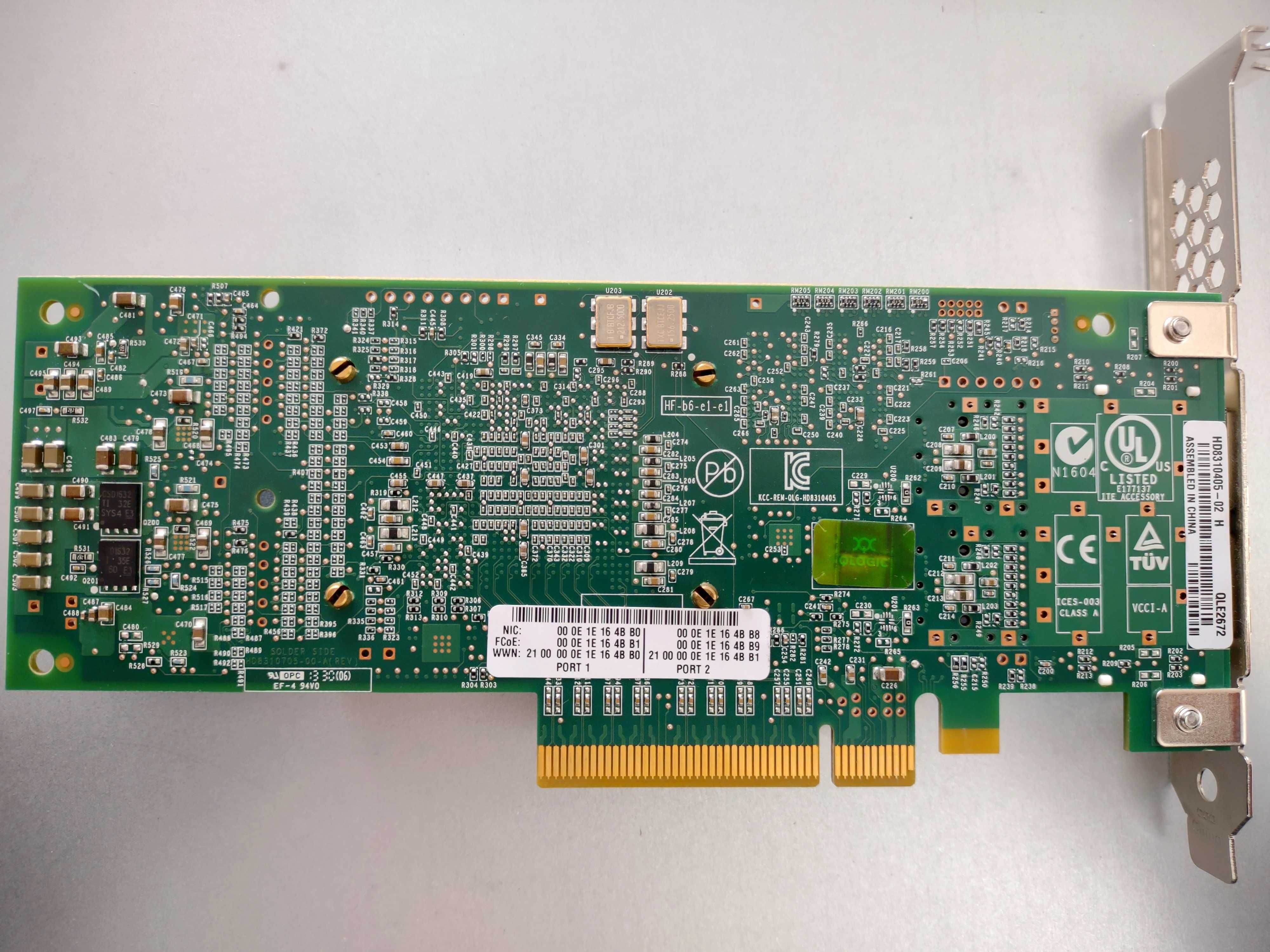 Адаптер QLE2672 16Gb FC/10Gb CNA DP SFP+ FC HBA или 10GbE / iSCSI