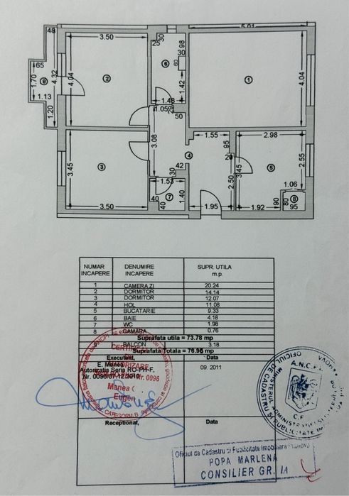 Apartament 3 camere 2 bai