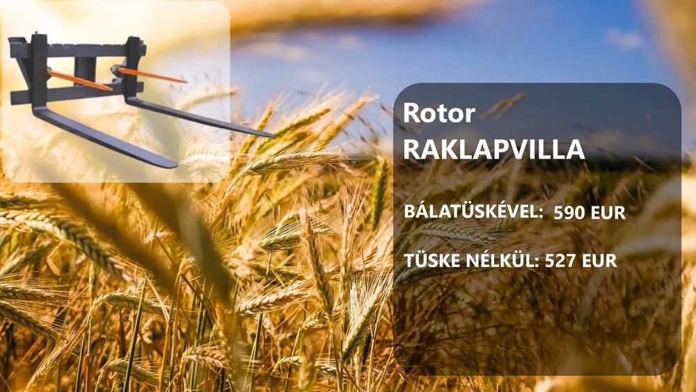 Rotor Transp palet cu/sau furca baloti Prindere EURO