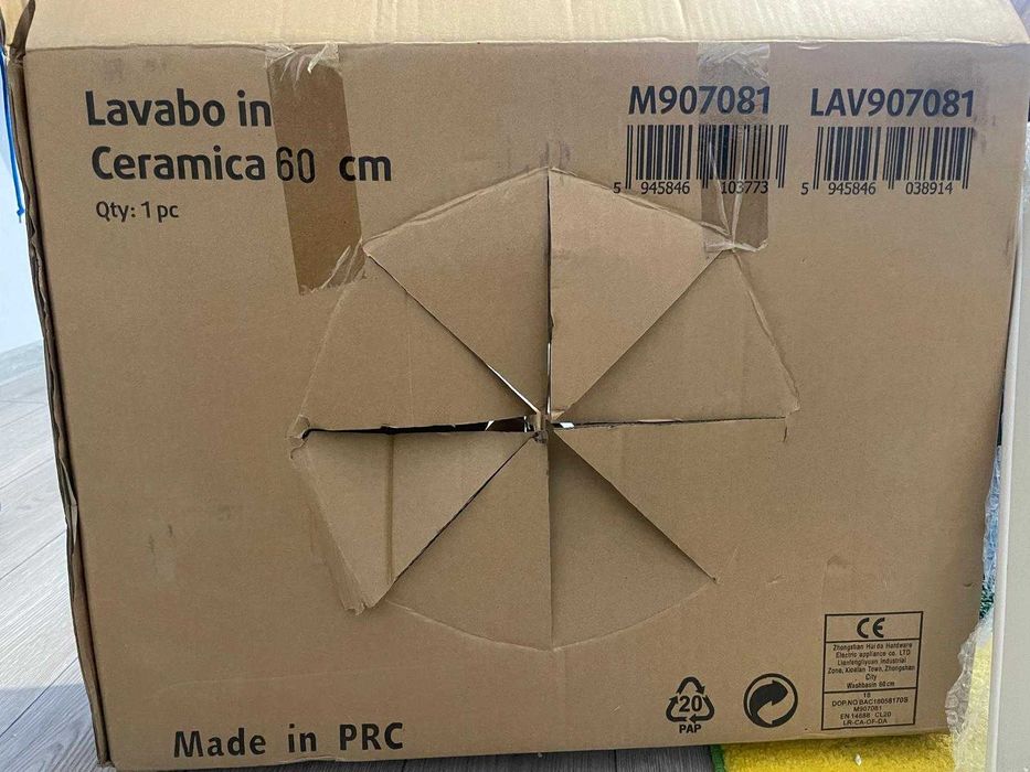 Lavoar baie ceramică 60 cm – nou, nefolosit