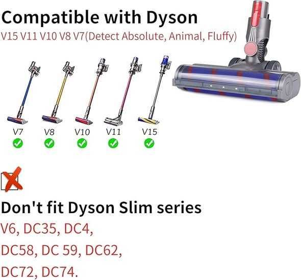 Perie  de schimb pentru Dyson V7 V8 V10 V11 V15 sv12 sv14 sv15
