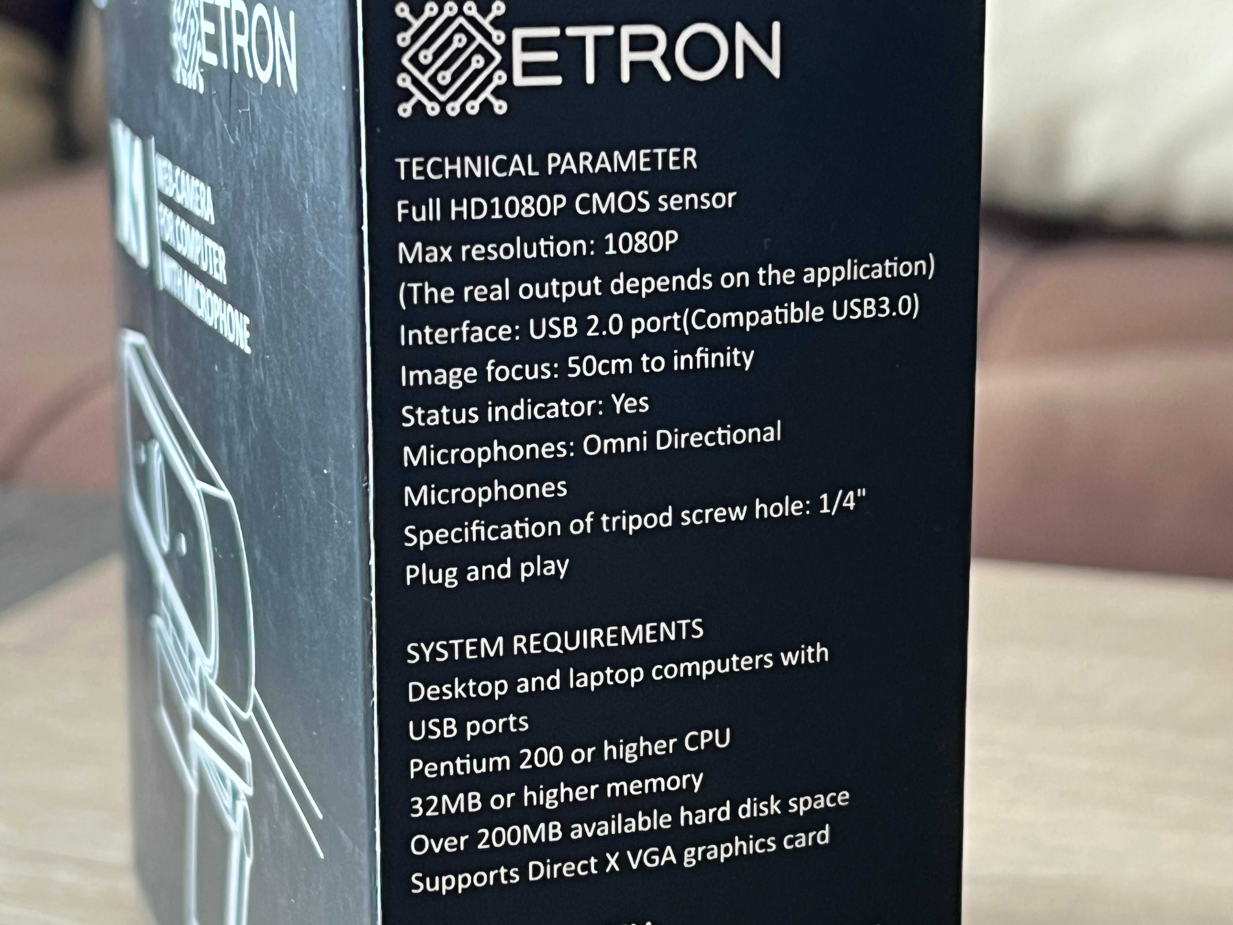 Full HD Уебкамера Etron X1 1080p