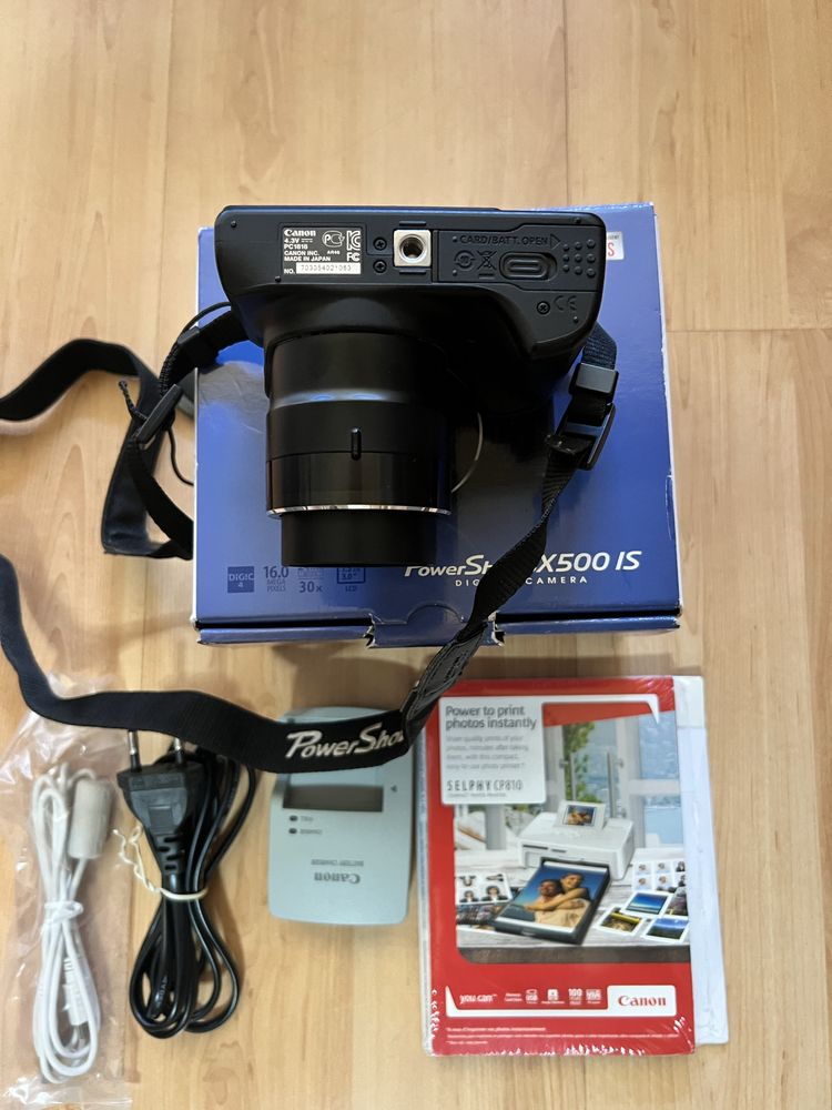 Дигитален фотоапарат Canon PowerShot SX500 IS, 16MP, Черен