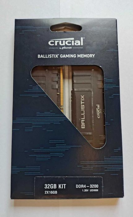 32GB (2x16GB) DDR4 RAM памет: Crucial Ballistix DDR4-3200, CL16