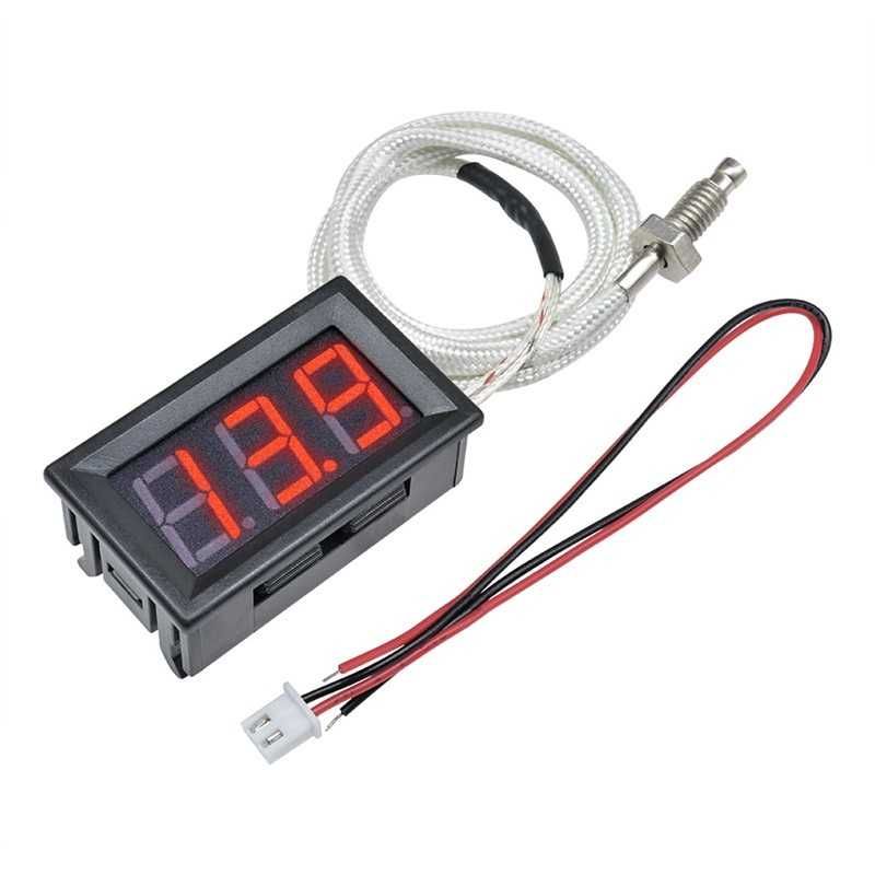 Термометър -30 до 800°C, 12VDC, Термодвойка К 50cm, LED дисплей