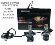 Лед крушки N9 за фарове – Н4 ВИСОК клас CANBUS, Мощни /120W