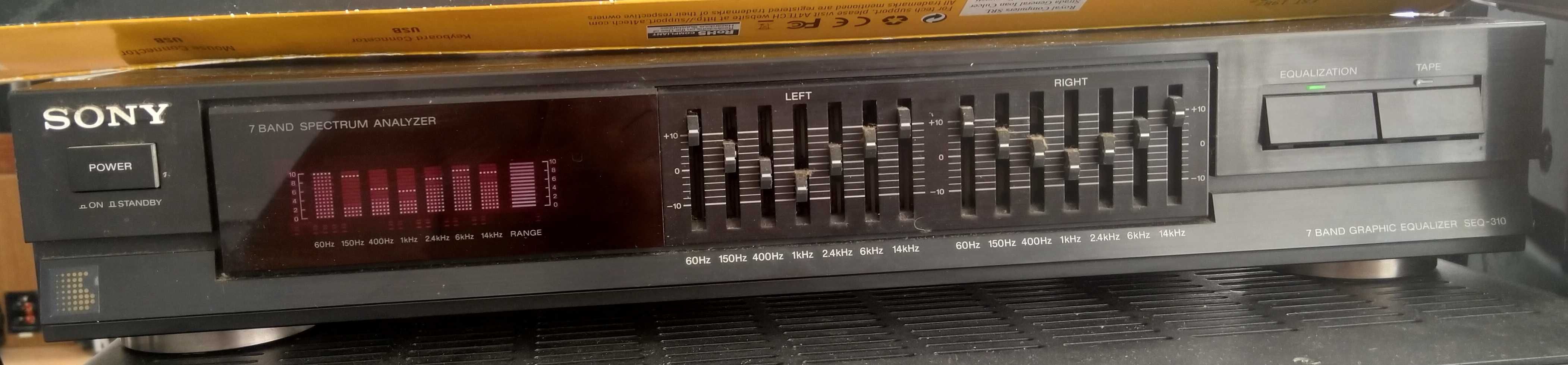 Egalizator egalizor eq Sony SEQ-310 2x7benzi, vu spectrum, Japan