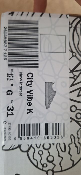 Нови детски кецове/маратонки Clarks, 31,  унисекс, етикет, тъмно сини