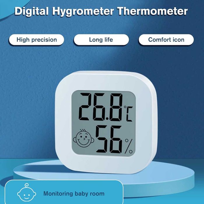 Termometru digital cu higrometru pentru interior design modern 4.5 cm