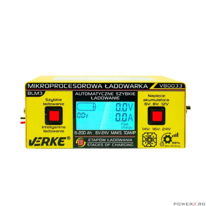 Redresor auto cu microprocesor, 6/24 V 10A, incarcare in 4 etape, 6 -